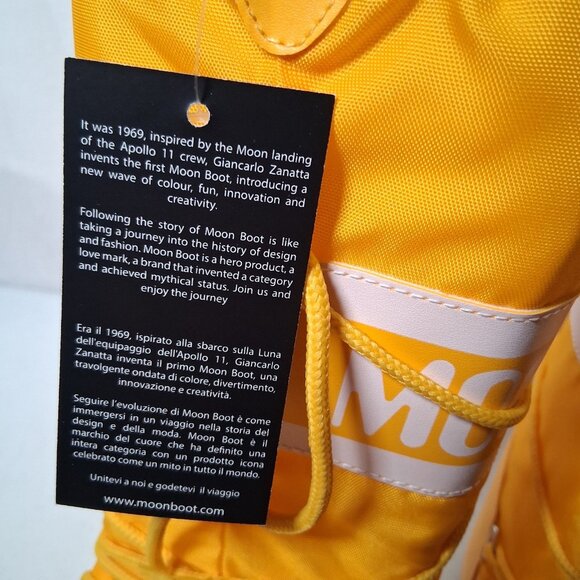 Moon Boot Boots Icon Nylon Yellow EU 35/38 Men US 3.5-6 Women US 4.5-7 - Picture 14 of 16